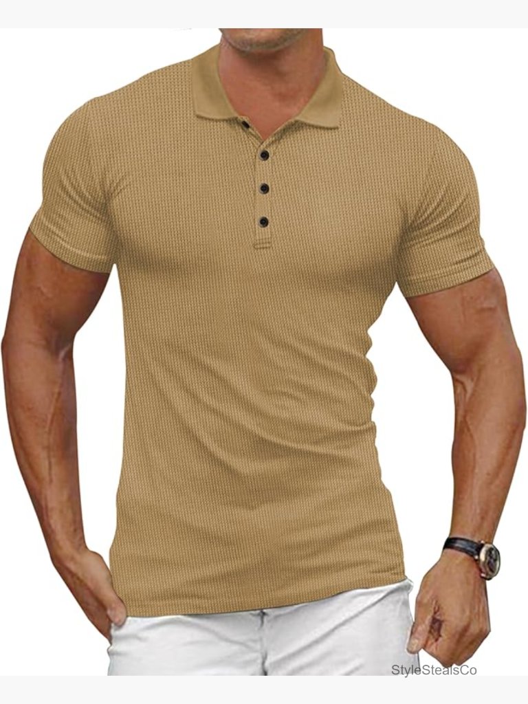 Men's Regular Fit Polo Shirt, Short Sleeve, Cotton Blend, Golf & Casual
